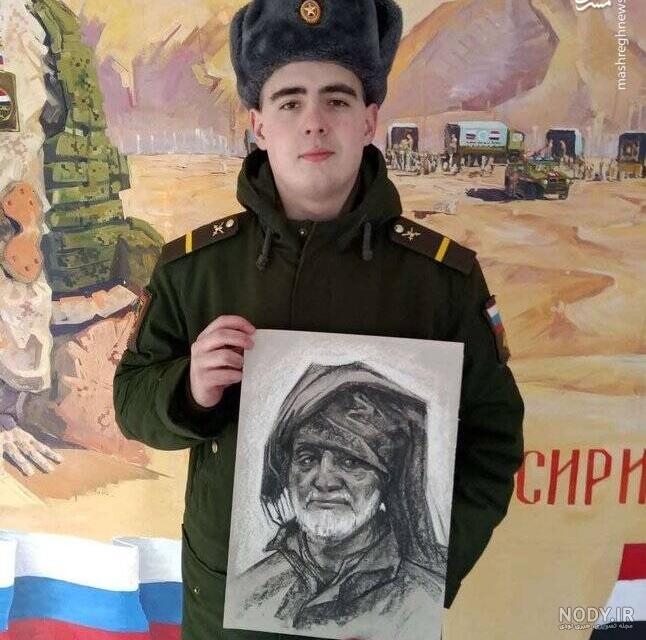 سیاه قلم چهره سردار سلیمانی سیاه قلم چهره سردار سلیمانی