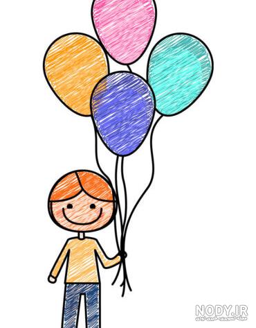 عکس نقاشی دختر و پسر ساده ❤️ [ بهترین تصاویر ]