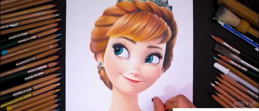 عکس نقاشی صورت السا و آنا ❤️ [ بهترین تصاویر ]