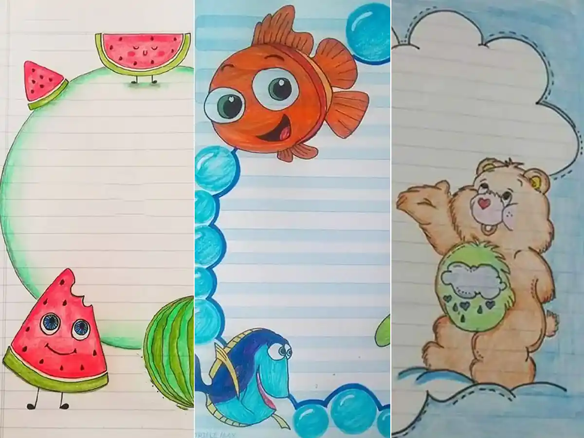 نقاشی ساده و فانتزی برای دفتر مشق