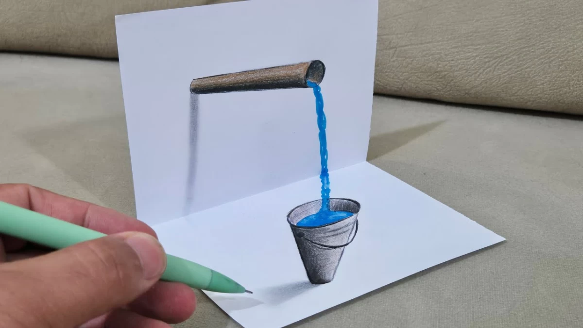 نقاشی سه بعدی سخت روی زمین