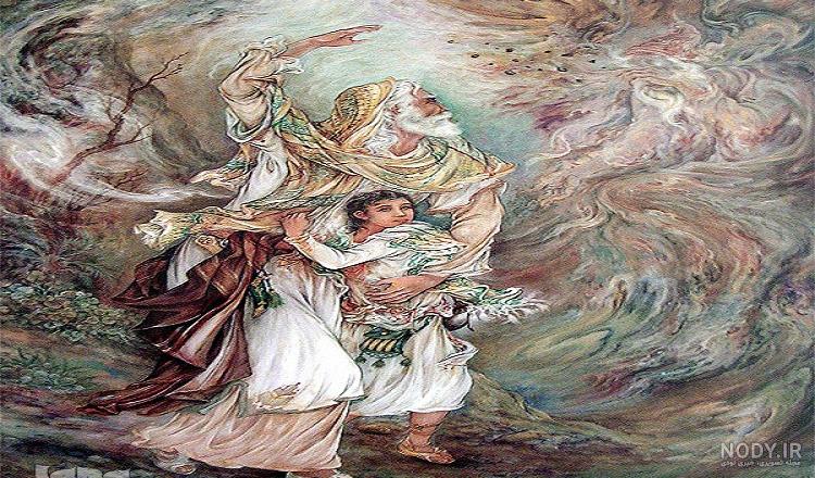 نقاشی صورت امام رضا - عکس نودی