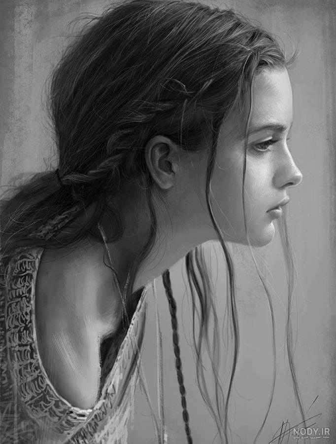 نقاشی عاشقانه دو نفره ساده با مداد