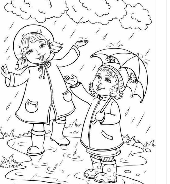 نقاشی پاییز کودکانه خیلی ساده