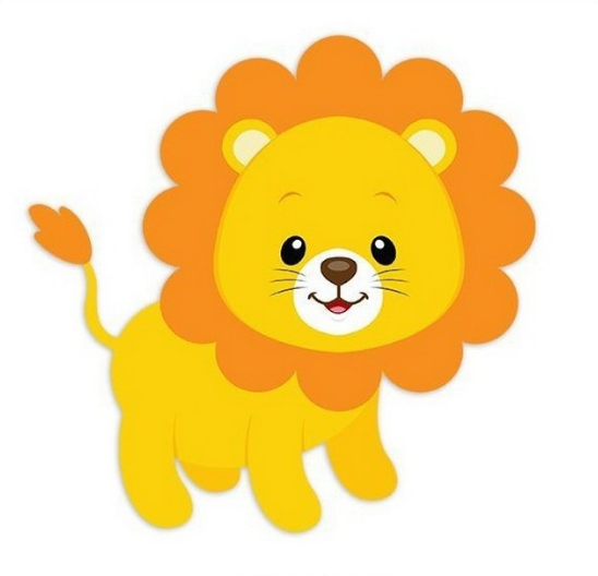 نقاشی کودکانه ساده حیوانات جنگل