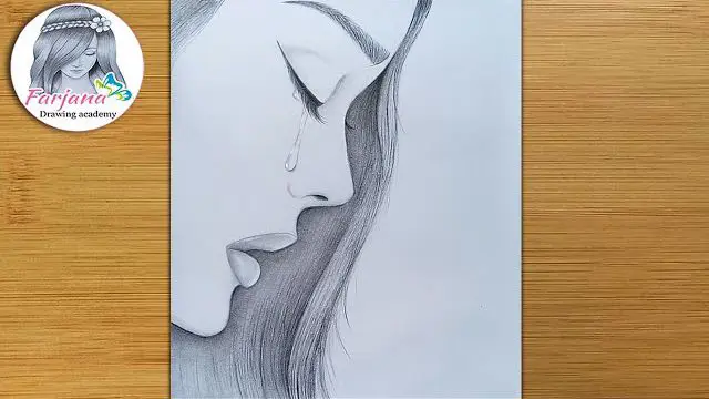 آموزش نقاشی سیاه قلم دخترانه سخت