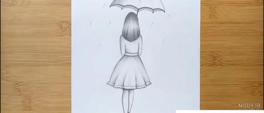 نقاشی دخترانه زیبا آسان ساده