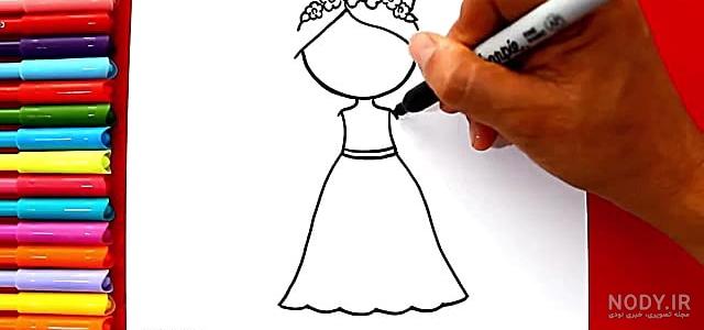 نقاشی دخترانه عروس ❤️ [ بهترین تصاویر ]