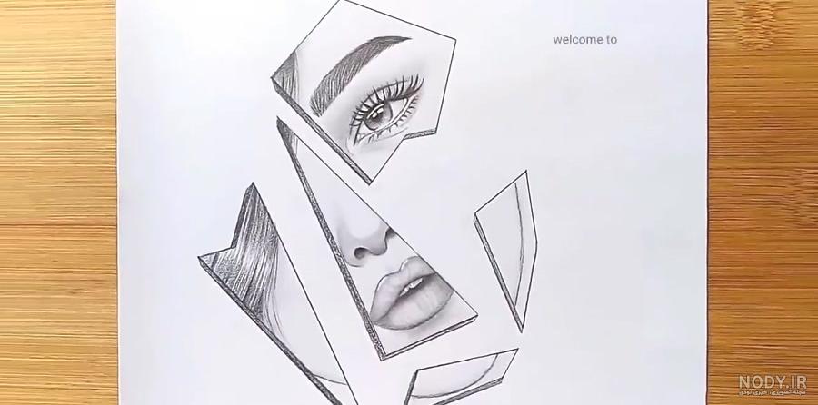 نقاشی سیاه قلم غمناک