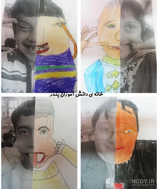نقاشی گل با تقارن