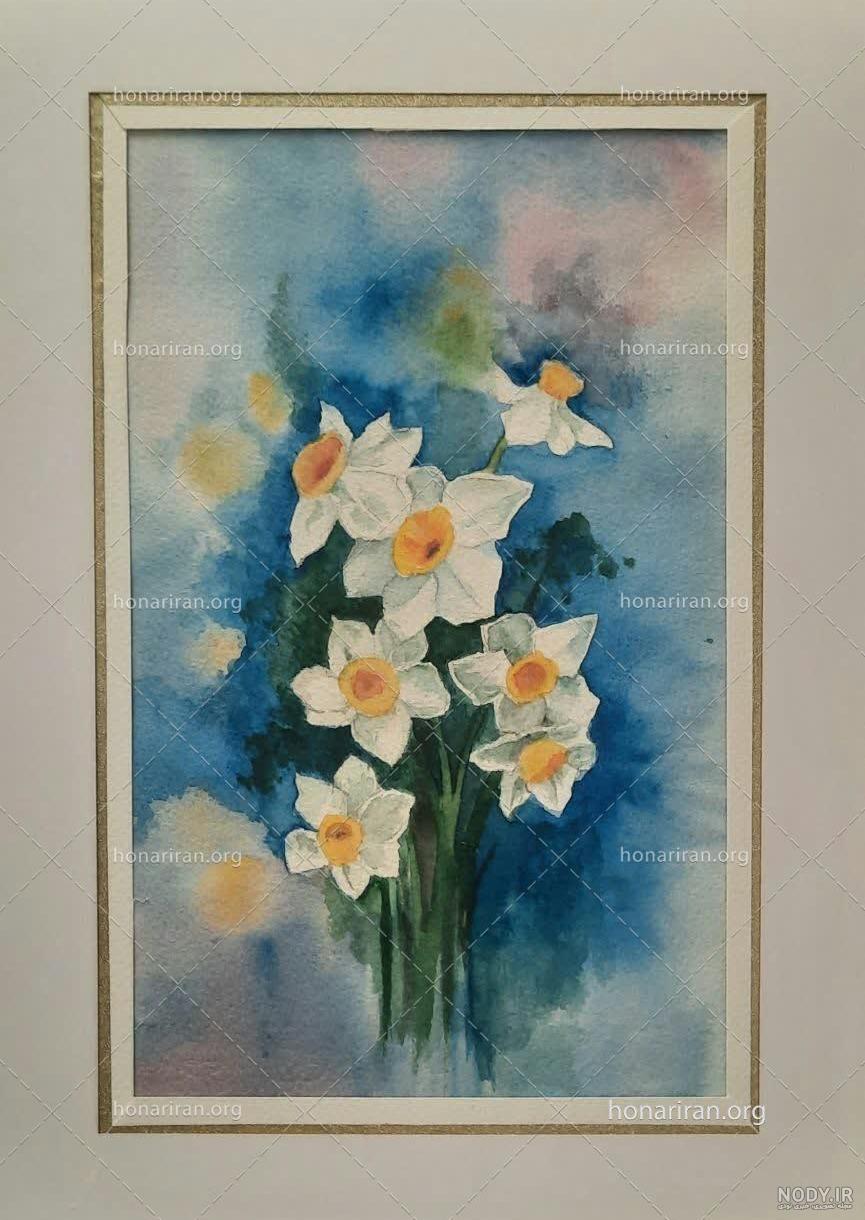 نقاشی گل نرگس نقاشی گل نرگس