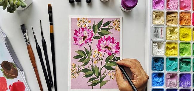 طرح برای نقاشی با گواش ساده