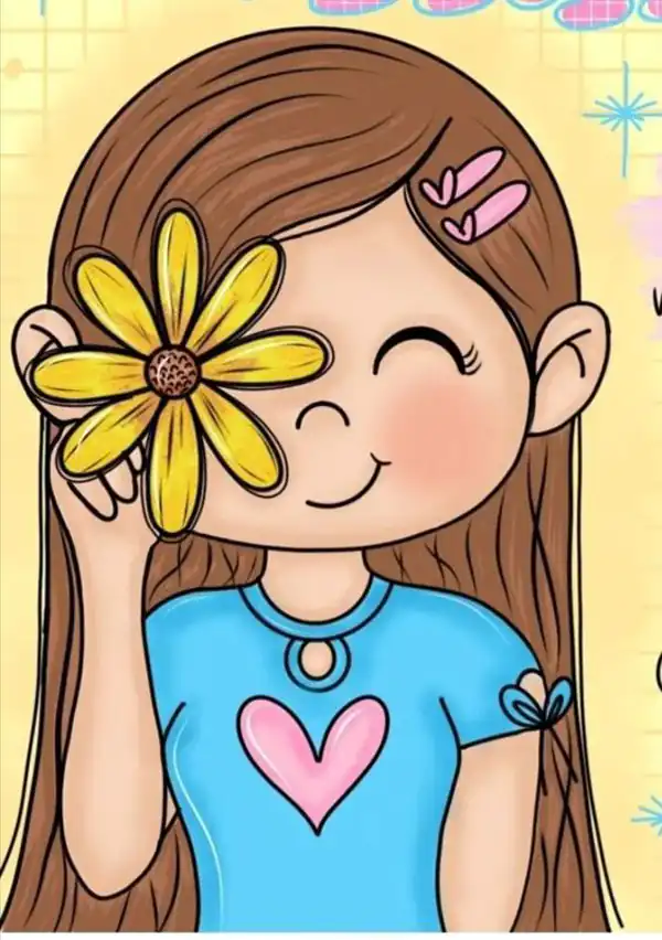 نقاشی دخترانه زیبا و آسان رنگی مرحله به مرحله