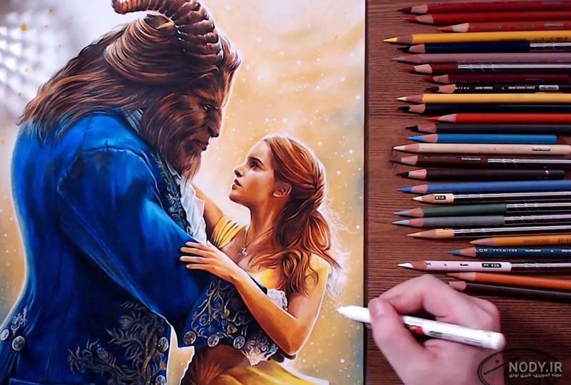 فیلم نقاشی های زیبا و ساده دخترانه با مداد رنگی