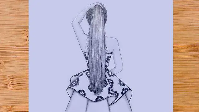 نقاشی دخترانه با لباس اسپرت