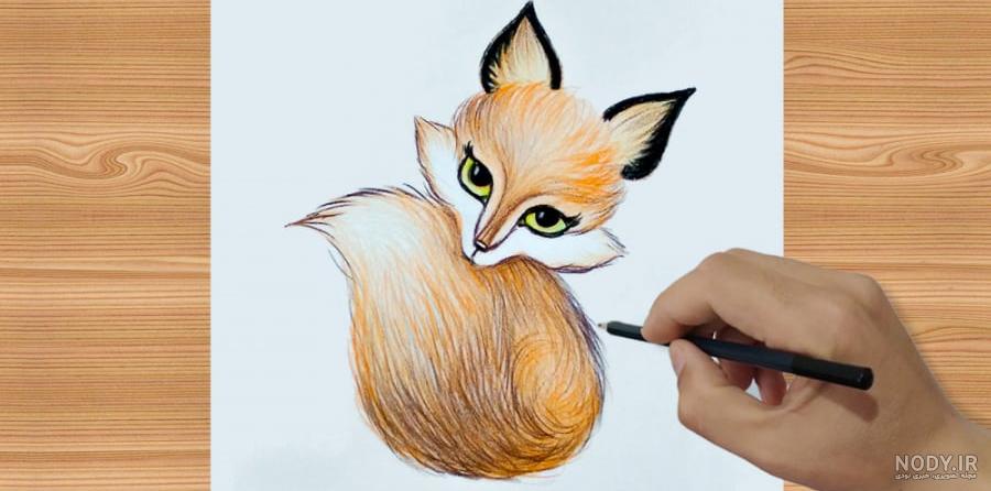 نقاشی دخترانه فانتزی آسان با مداد رنگی