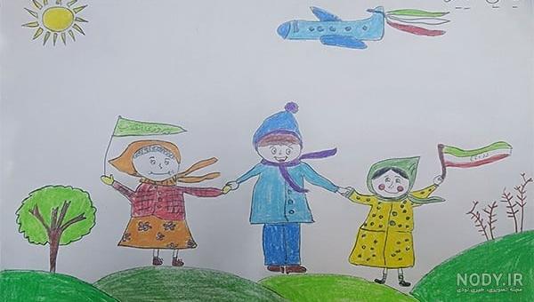 آموزش نقاشی ساده برای دهه فجر آموزش نقاشی ساده برای دهه فجر