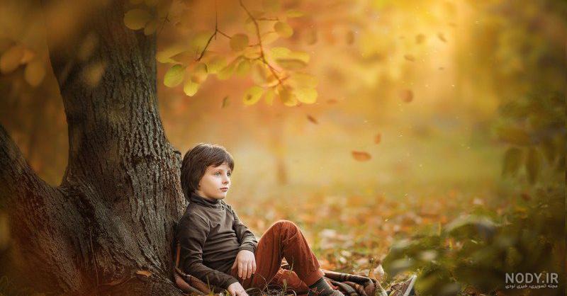 ایده عکس کودک در پاییز