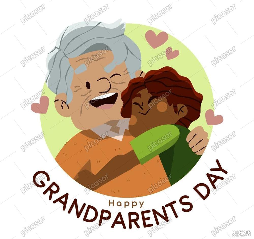 عکس کارتونی پدربزرگ و نوه