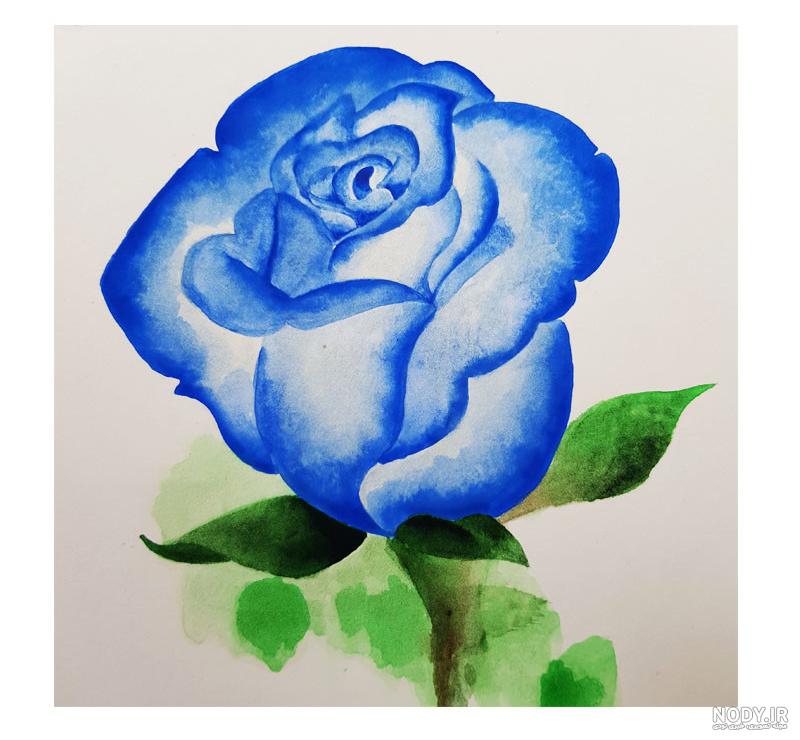 نقاشی دسته گل رز قرمز