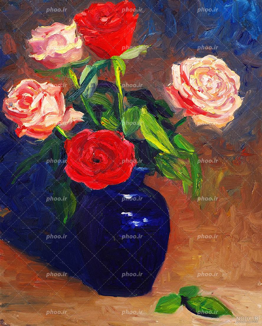 عکس نقاشی غنچه گل رز