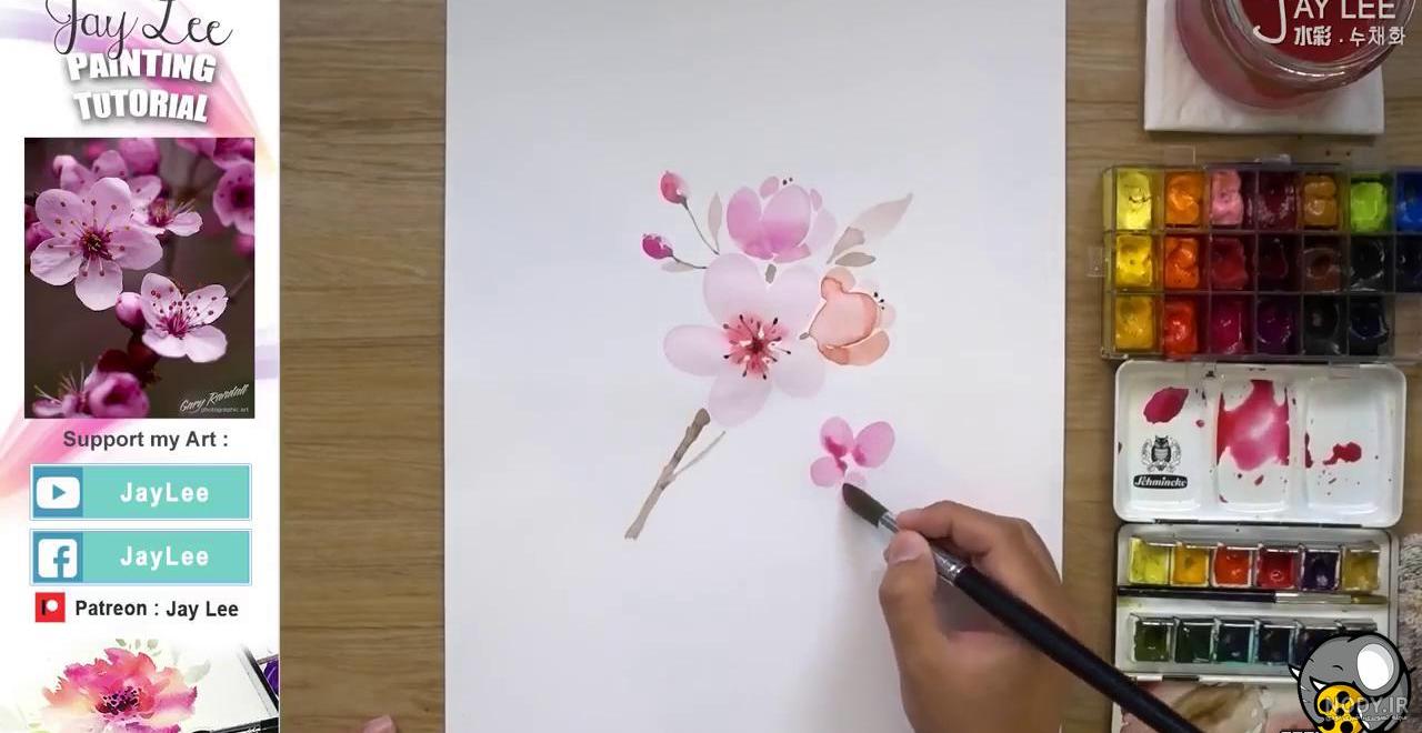 عکس نقاشی گل شکوفه