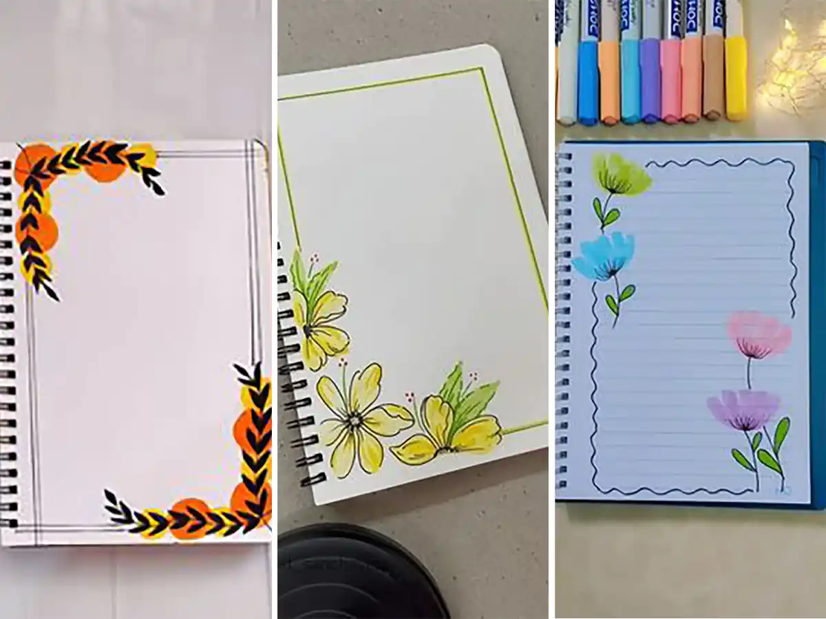 نقاشی گل برای دفتر مشق