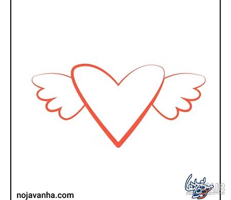 نقاشی گل رز با قلب - عکس نودی