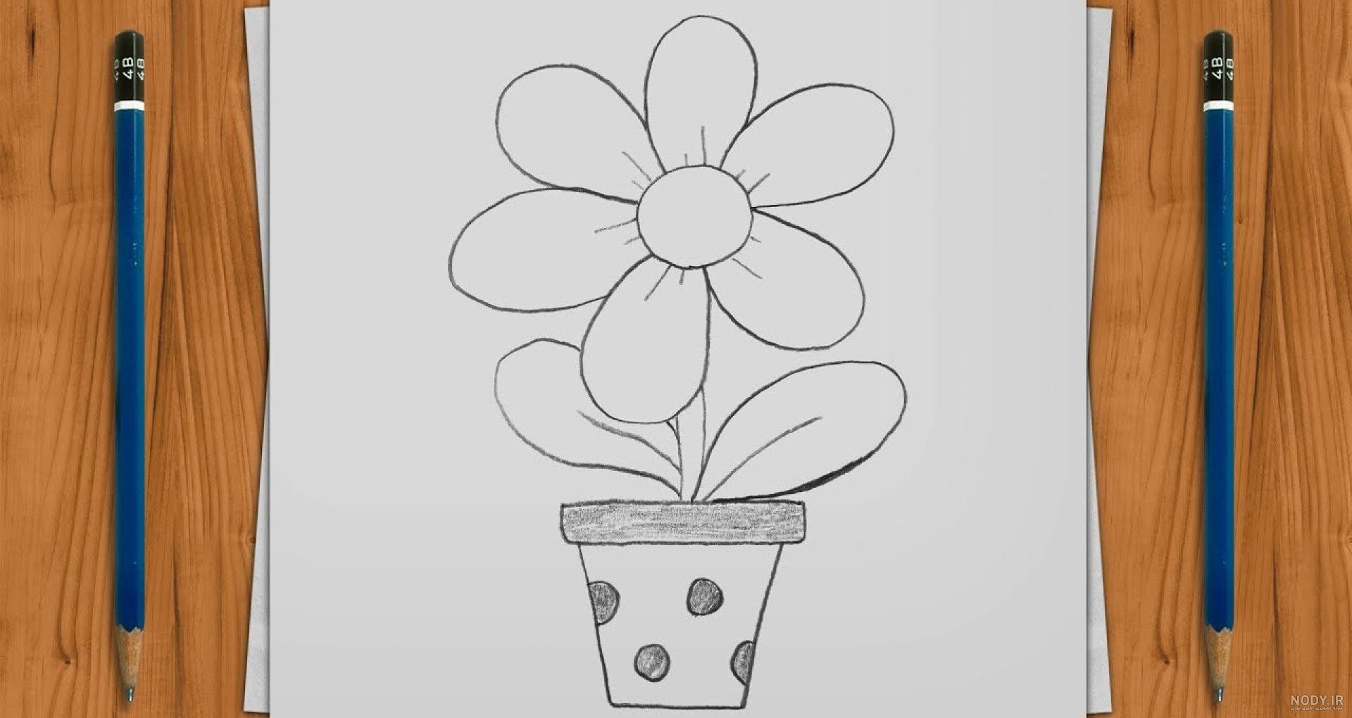 نقاشی گل طراحی زیبا