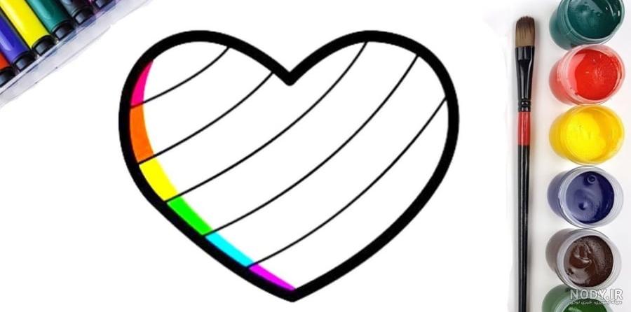 نقاشی گل قلبی ساده