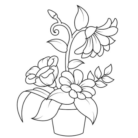 نقاشی گل محمدی زیبا
