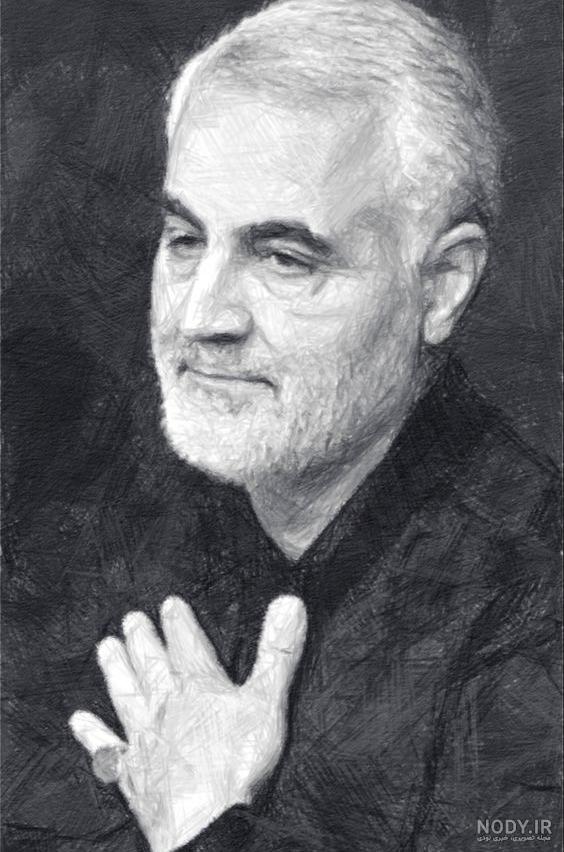 تایم لپس طراحی چهره سردار قاسم سلیمانی با تکنیک سیاه قلم تایم لپس طراحی چهره سردار قاسم سلیمانی با تکنیک سیاه قلم