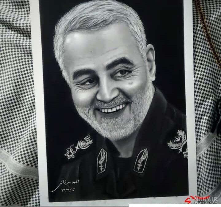 عکس نقاشی سردار سلیمانی ساده و زیبا به مناسبت شهادت ایشان - مینویسم عکس نقاشی سردار سلیمانی ساده و زیبا به مناسبت شهادت ایشان - مینویسم