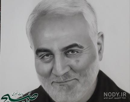 نقاشی سیاه قلم حاج قاسم سلیمانی نقاشی سیاه قلم حاج قاسم سلیمانی