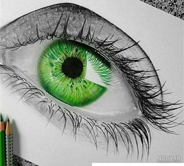 نقاشی سیاه قلم و مداد رنگی