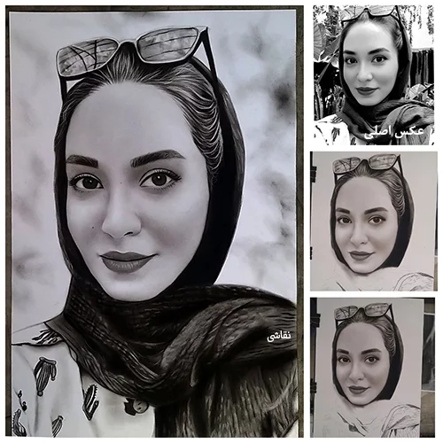 نقاشی سیاه قلم چهره حاج قاسم سلیمانی نقاشی سیاه قلم چهره حاج قاسم سلیمانی