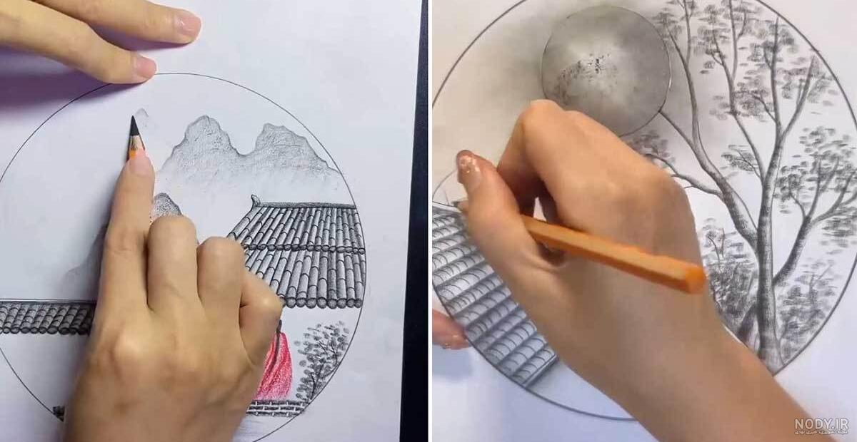 آموزش نقاشی سیاه قلم ساده گل آموزش نقاشی سیاه قلم ساده گل