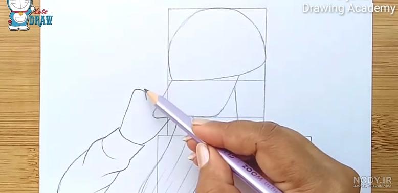 اموزش گام به گام طراحی با مداد چهره دختر اموزش گام به گام طراحی با مداد چهره دختر