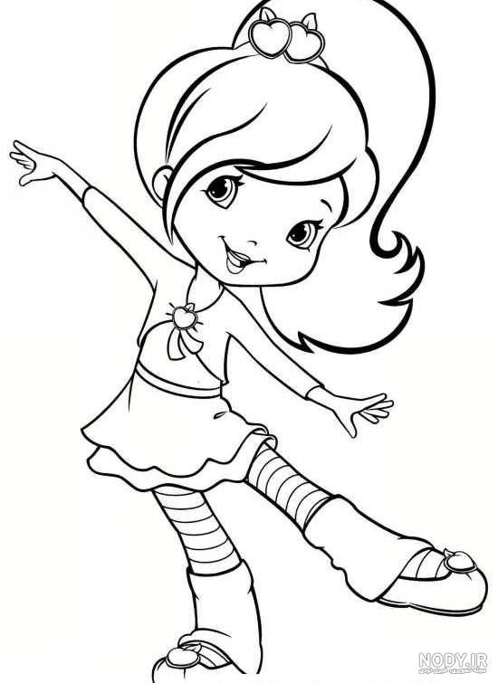 عکس نقاشی دختر بچه ساده