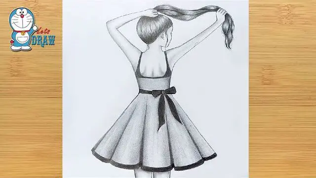 نقاشی دختر ساده و اسان از پشت - عکس نودی نقاشی دختر ساده و اسان از پشت - عکس نودی