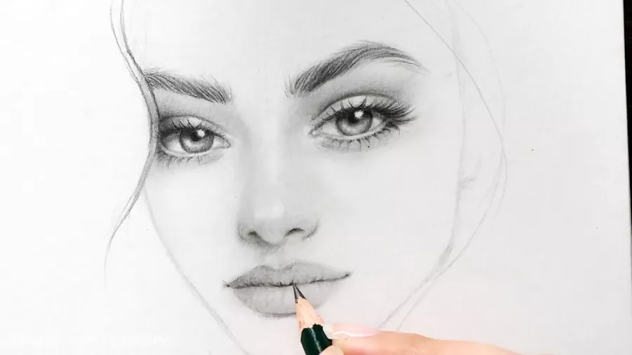 نقاشی سیاه قلم ساده و آسان دخترانه نقاشی سیاه قلم ساده و آسان دخترانه