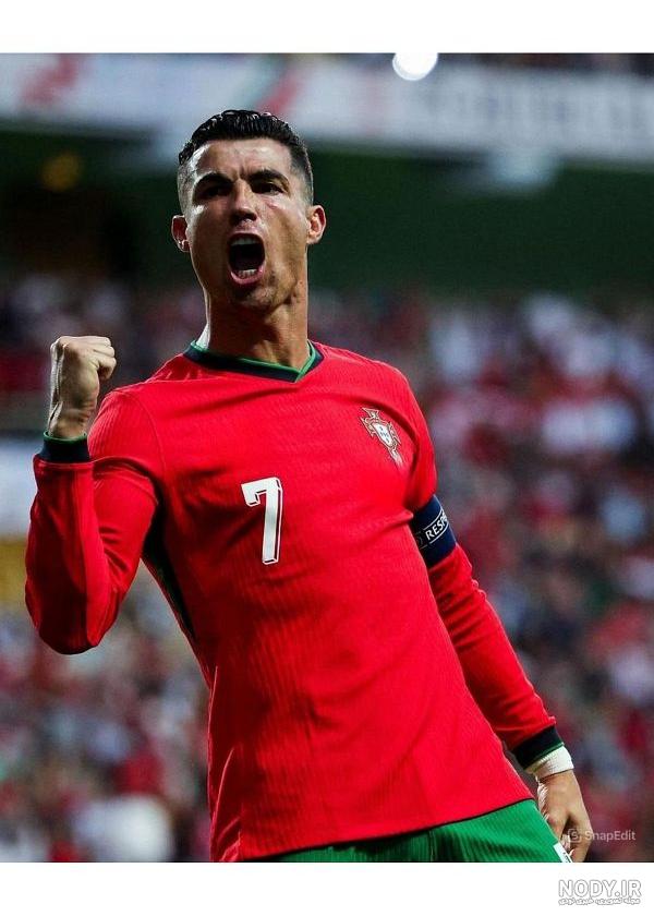 عکس رونالدو با شیر برای پروفایل