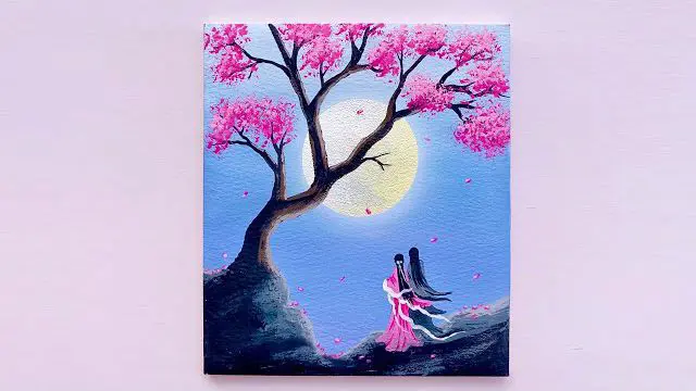 طرح نقاشی کودکانه روی بوم ❤️ [ بهترین تصاویر ]