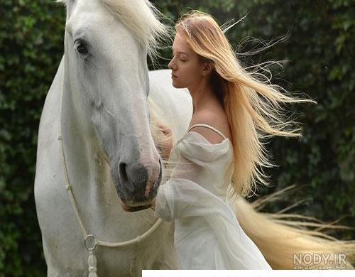 عکس پروفایل اسب سفید زیبا
