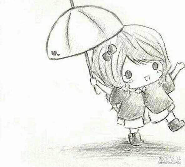 نقاشی فانتزی ساده و آسان دخترانه