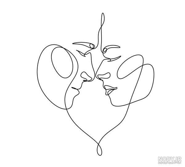 طراحی نقاشی عاشقانه دختر و پسر ساده طراحی نقاشی عاشقانه دختر و پسر ساده