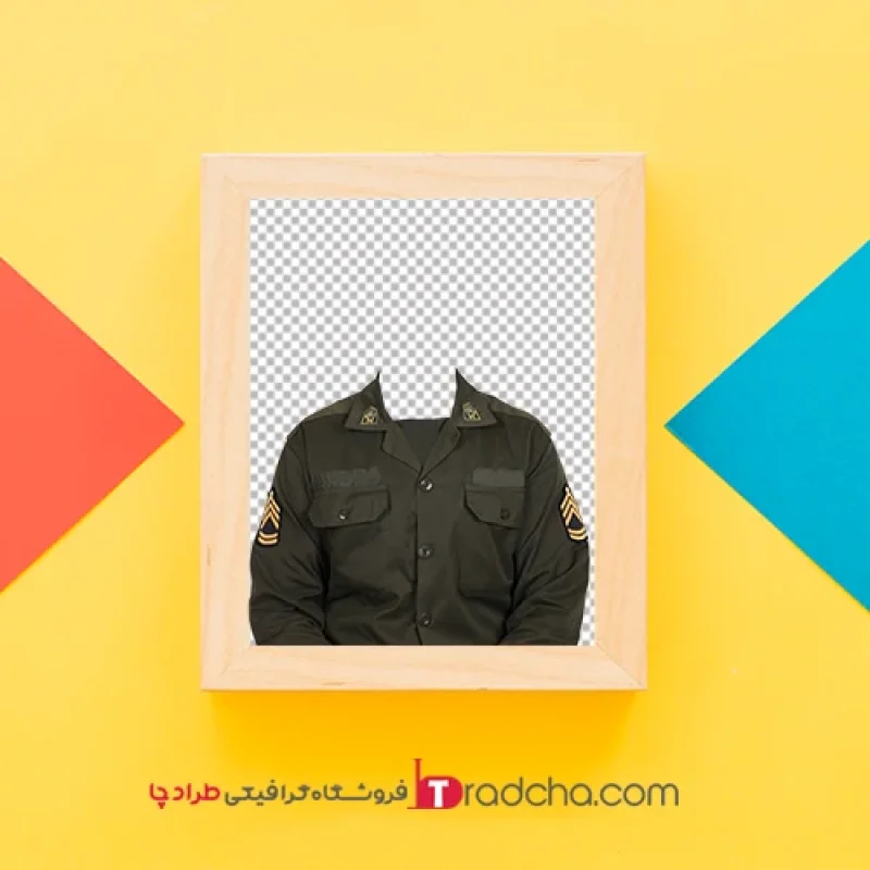 طرح قابل ویرایش تراکت لباس نظامی با عکس سرباز کد فایل 6478523 ...