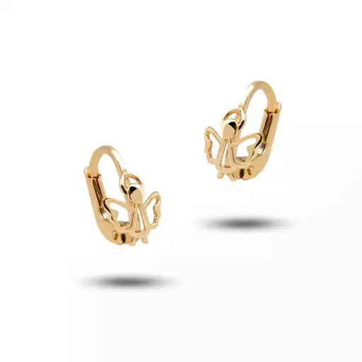 گوشواره طلا مدل عروسکی بچگانه کد 8029E - جواهر بیگ گلد