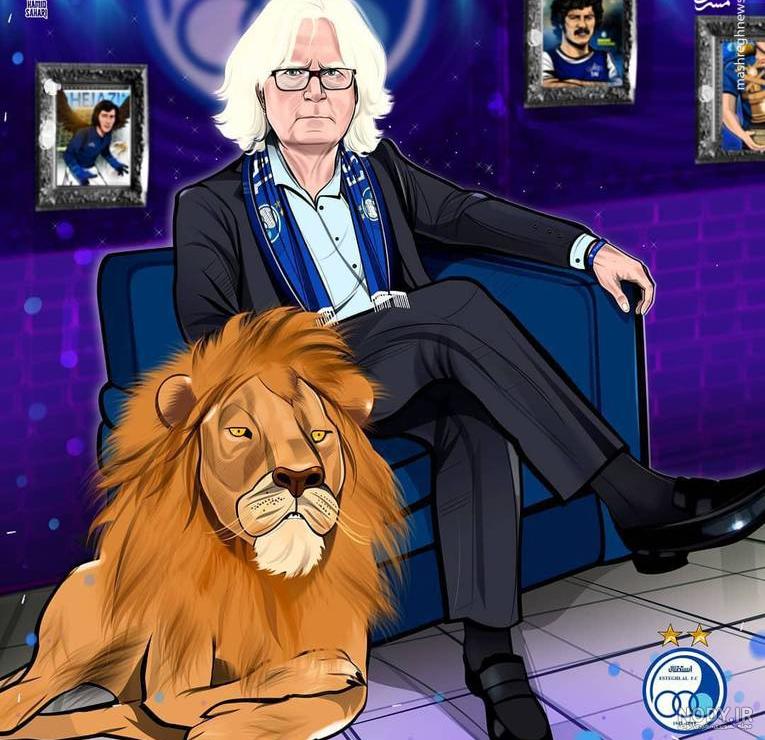 عکس شیر پرسپولیس با تاج