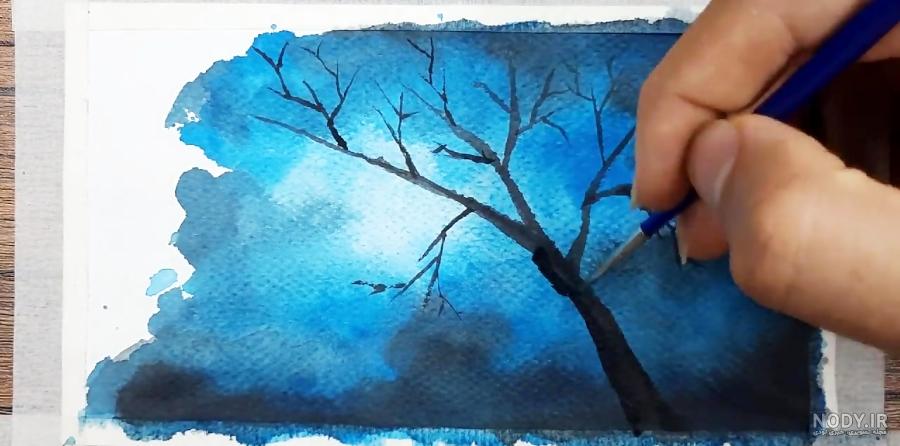 watercolor painting / آموزش نقاشی منظره با آبرنگ